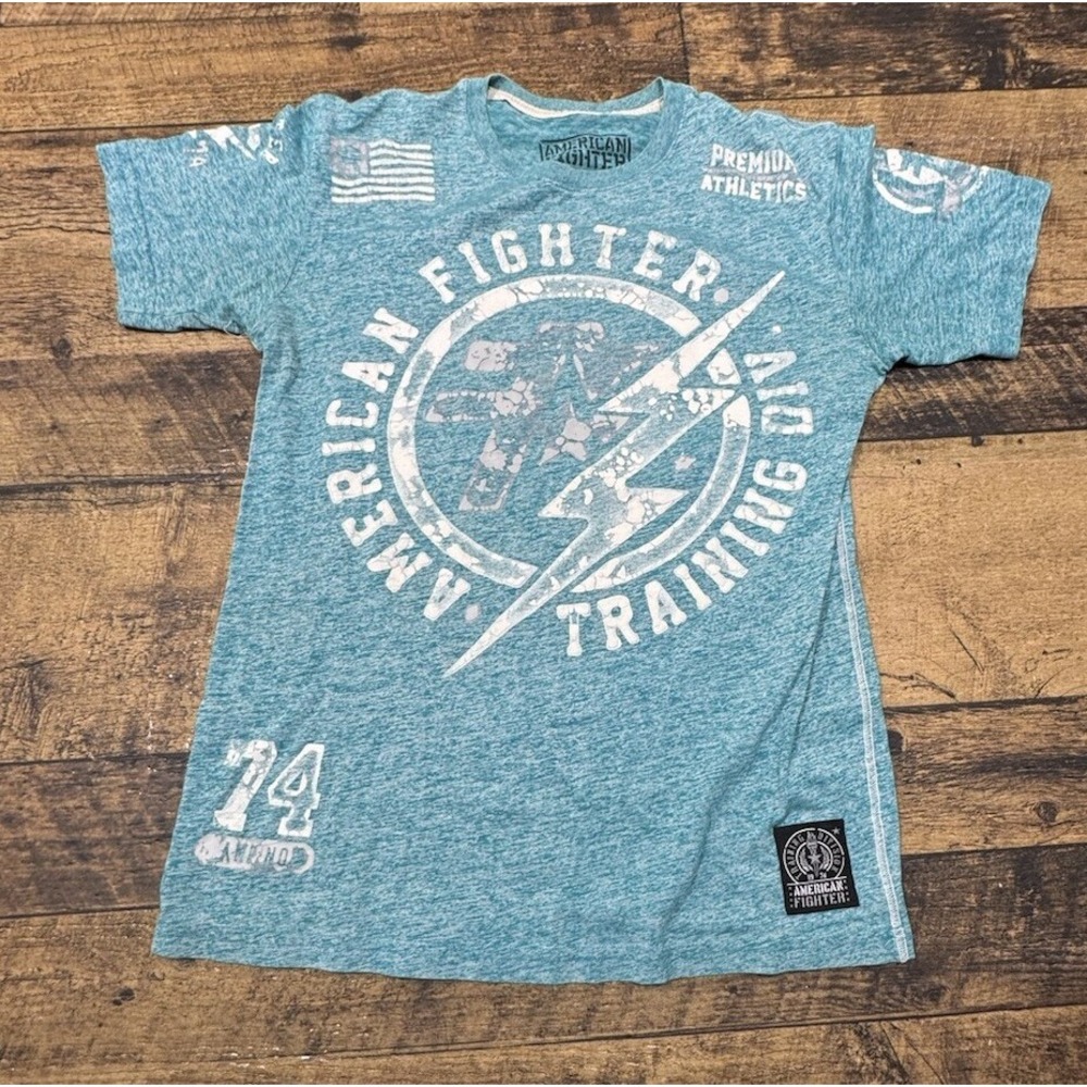 American Fighter By Affliction Premium T-shirt Men's - Teal Tag Size‎ Medium USA